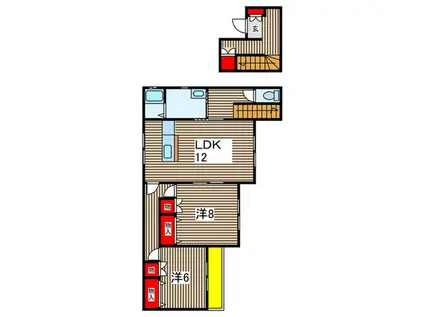 モンティコラ(2LDK/2階)の間取り写真