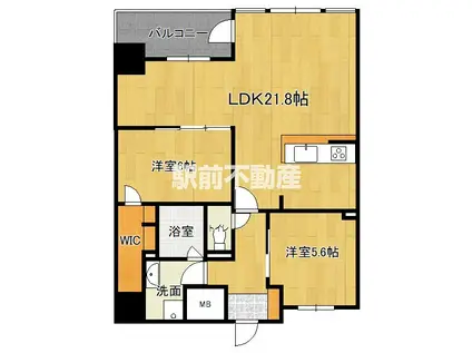 S-RESIDENCE伊都ATTIRAN(1SLDK/13階)の間取り写真