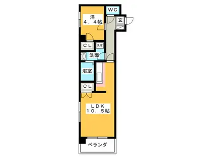 レガーロ北寺島(1LDK/5階)の間取り写真
