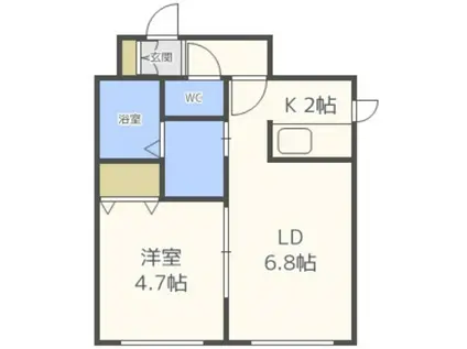NORD TG(1LDK/4階)の間取り写真