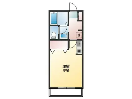 ルミエール小倉(ワンルーム/2階)の間取り写真