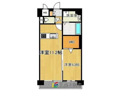 アクアチェントロ(1LDK/5階)の間取り写真