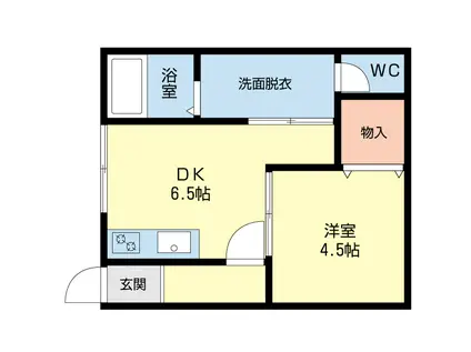ベルシーヌ中島(2LDK/1階)の間取り写真