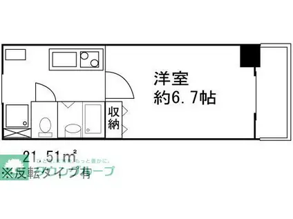 ドミール元住吉(1K/1階)の間取り写真