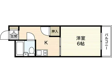 緑井アセットステージ(1K/3階)の間取り写真
