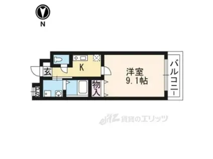 グレース離宮(1K/3階)の間取り写真