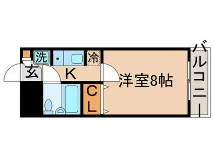 グレイスコア(1K/1階)の間取り写真