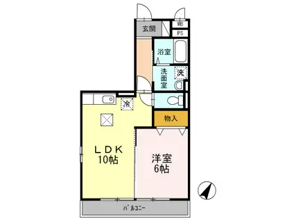 ラマージュII(1LDK/1階)の間取り写真