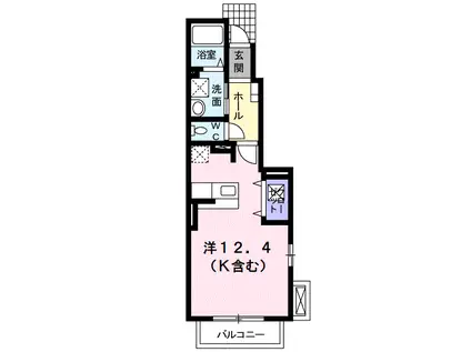 サンモールA(ワンルーム/1階)の間取り写真