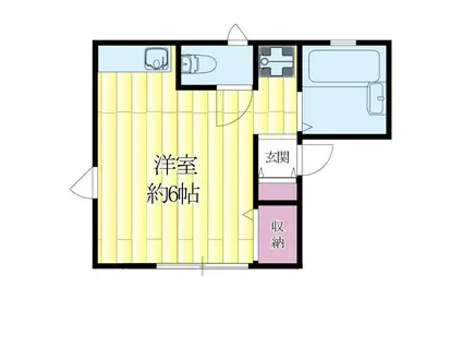 プリュムエトワール(ワンルーム/1階)の間取り写真