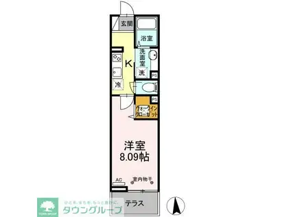 PARK AVENUEII(1K/1階)の間取り写真