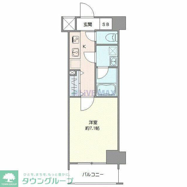 クレヴィスタ板橋西台(1K/7階)の間取り写真