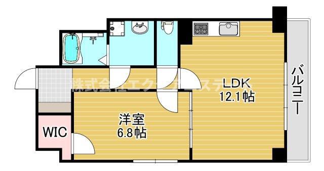 サムティ大阪ウエストグランジール(1LDK/3階)の間取り写真