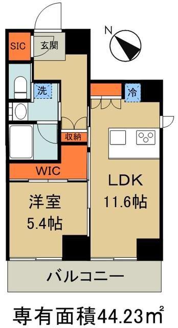 DIPS十条仲原ウエスト(1LDK/2階)の間取り写真