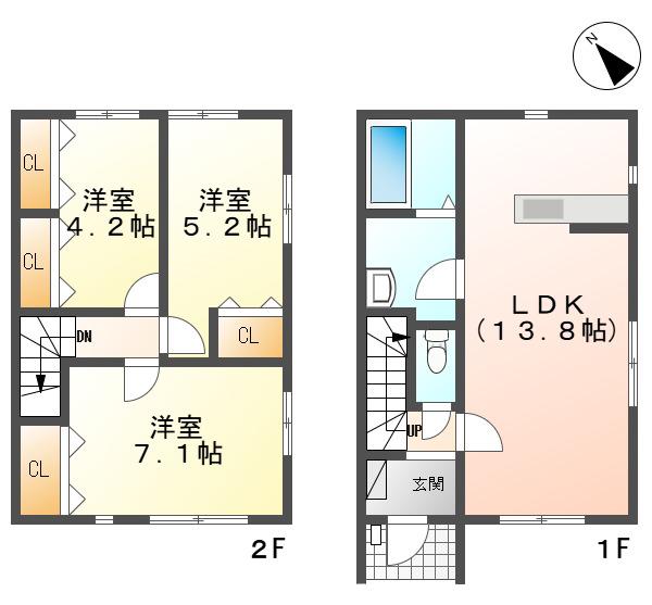BERG TERRACE(3LDK/1階)の間取り写真