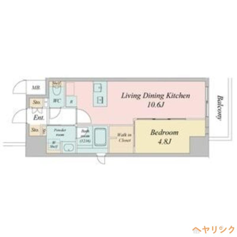 ルネフラッツ今池駅前サウス(1LDK/3階)の間取り写真