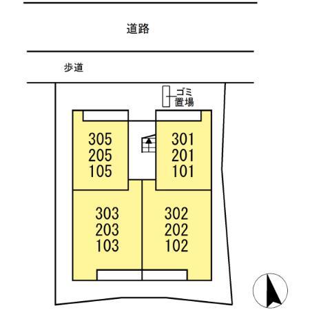 ファンウェーブ湘南藤沢(2LDK/3階)の間取り写真