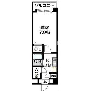TOWN COURT(1K/2階)の間取り写真