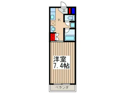 レジデンスコスモス2(1K/3階)の間取り写真