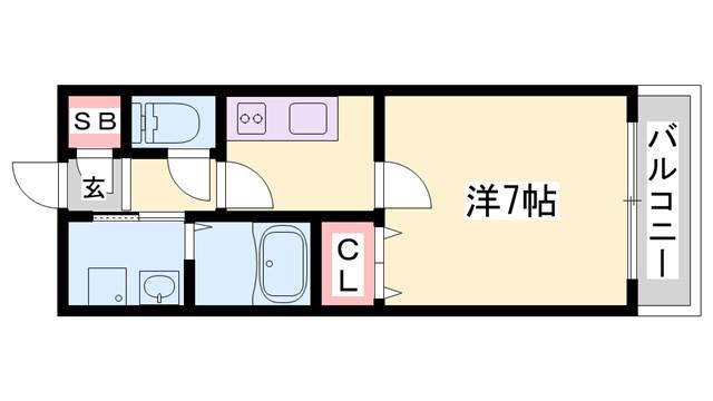 ネオクオーツ幸弐番館(1K/2階)の間取り写真