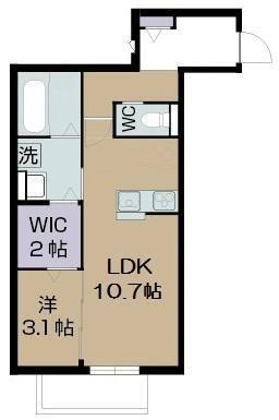 ADONISCOURTPARTII(1LDK/3階)の間取り写真