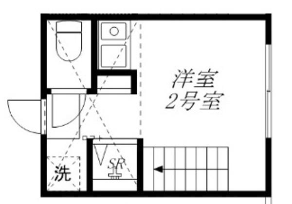 ホットハウス小岩(ワンルーム/2階)の間取り写真