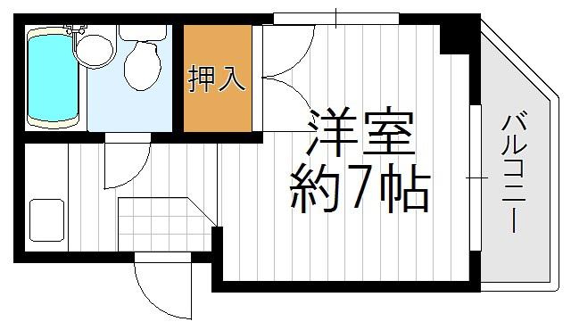 三ノ瀬パークハイツ(ワンルーム/3階)の間取り写真