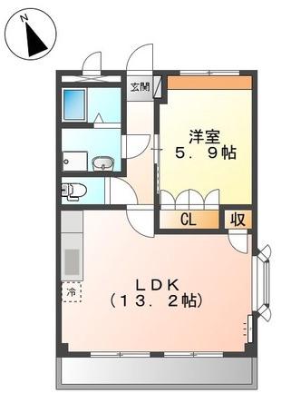 アンシャンテ曙(1LDK/2階)の間取り写真