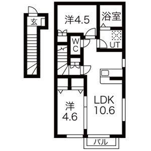 BE FINE北上(2LDK/2階)の間取り写真