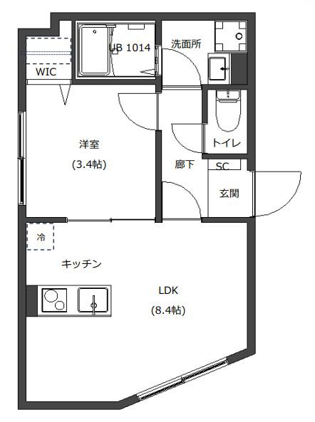 D-STYLE西巣鴨(1LDK/3階)の間取り写真