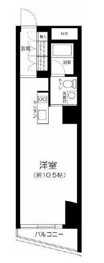 セルフィスタ渋谷(ワンルーム/1階)の間取り写真