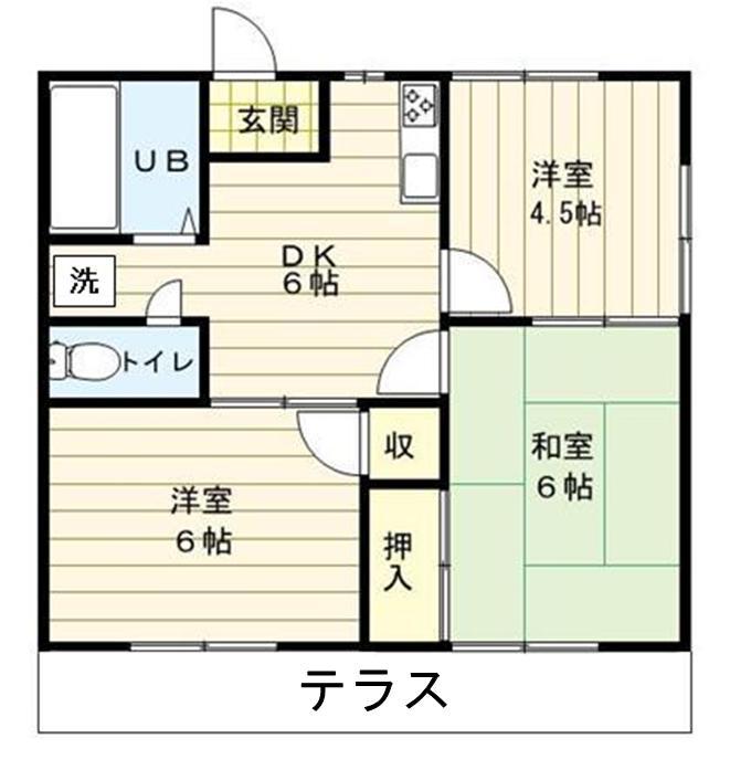 ソニアコーポ(3DK/1階)の間取り写真