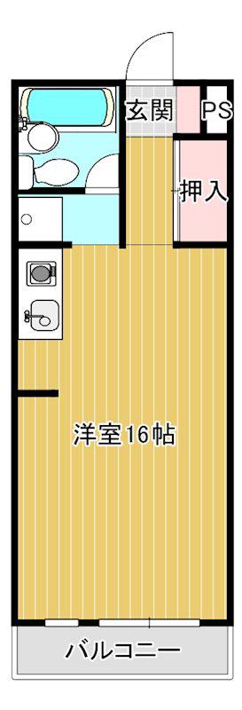 パークホーム(ワンルーム/3階)の間取り写真