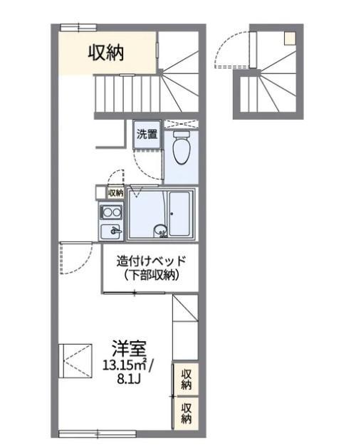 レオパレス春風(1K/2階)の間取り写真