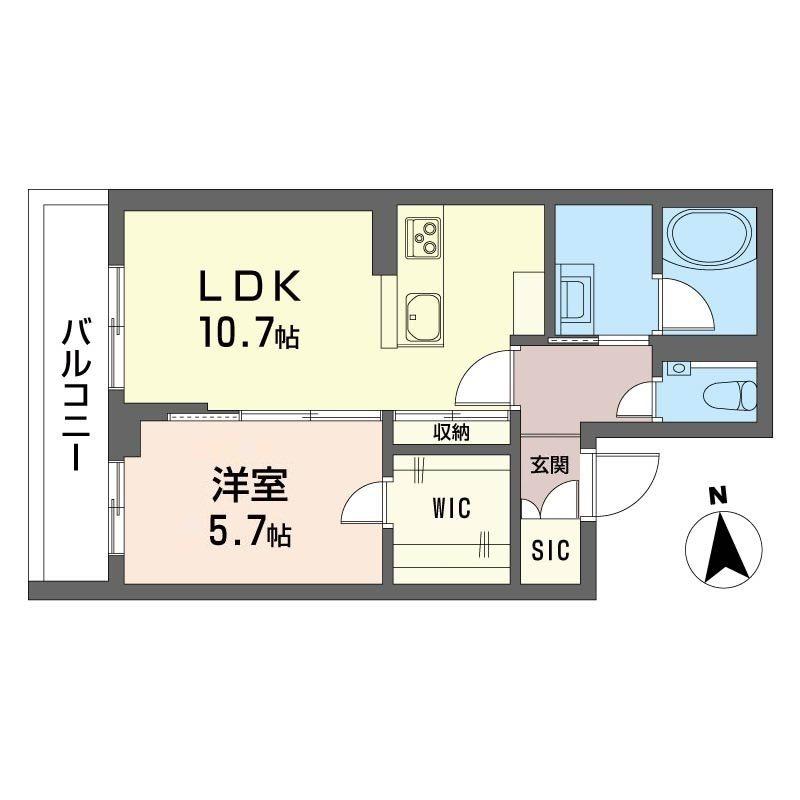 コート ボヌール(1LDK/3階)の間取り写真