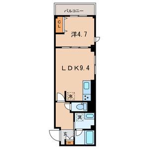 カーザ・ブランカ北斎(1LDK/3階)の間取り写真