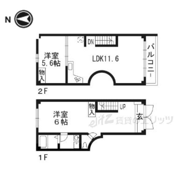 CURVA(2LDK/1階)の間取り写真