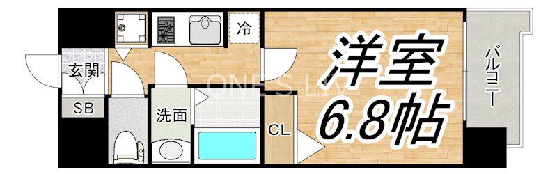 S-RESIDENCE天満GRACIS(1K/7階)の間取り写真