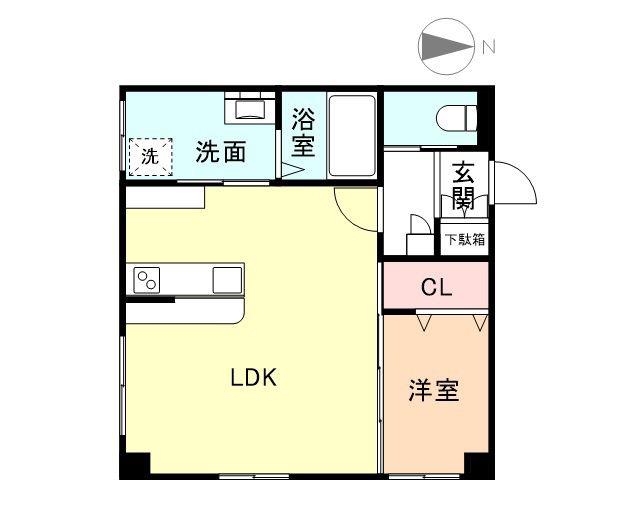 ROYAL GARDEN(1LDK/1階)の間取り写真