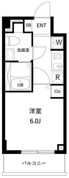 アーバンパーク妙典(1K/3階)の間取り写真