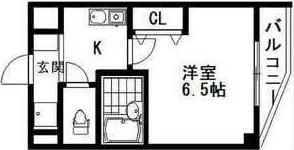 メッセージ関大前(1K/2階)の間取り写真