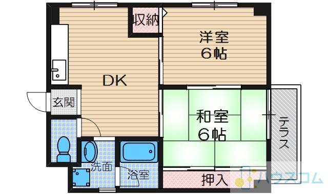 メゾン寺田(2DK/3階)の間取り写真