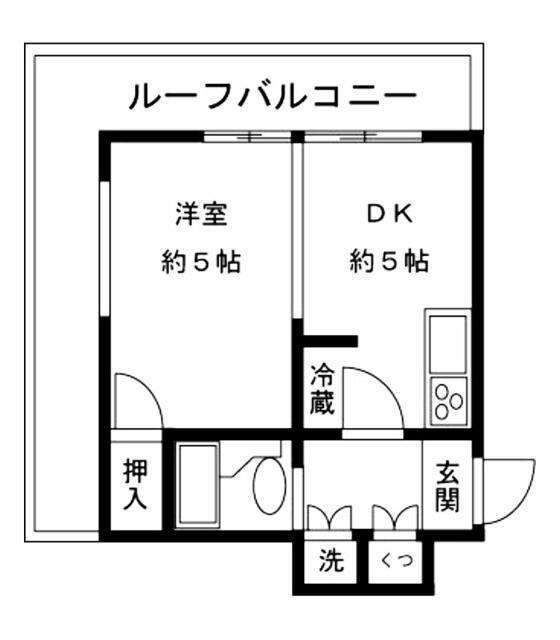 日神パレス桜上水(1DK/4階)の間取り写真