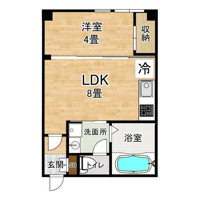 REDEAL町屋レジデンス(1LDK/2階)の間取り写真