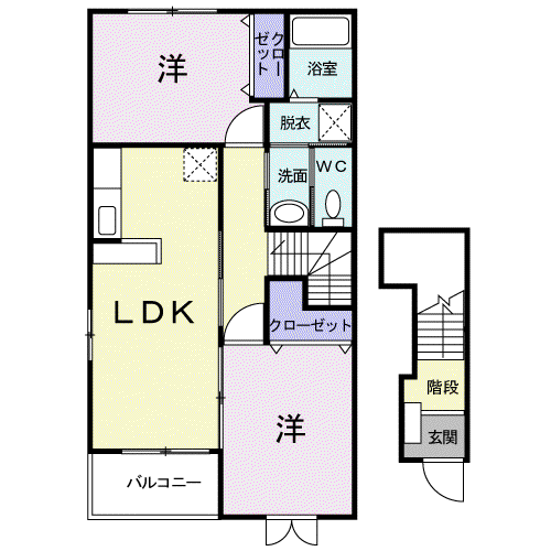 アーバン・コート (2LDK/2階)の間取り写真
