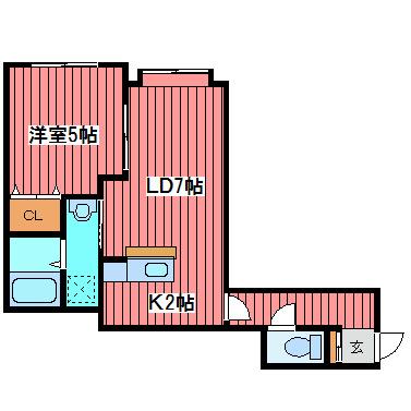 クレインコートII(1LDK/3階)の間取り写真