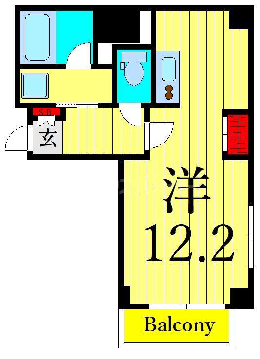 ONE三ノ輪(ワンルーム/5階)の間取り写真