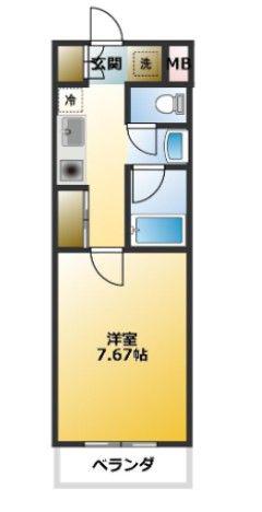 CS MANGANJII(1K/3階)の間取り写真