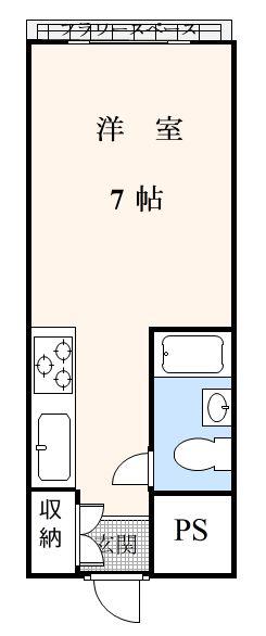 コートプリモ(ワンルーム/3階)の間取り写真