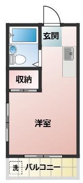SPAX中浦和(ワンルーム/3階)の間取り写真